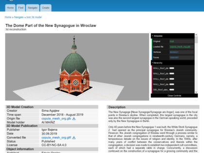 DFG Viewer 3D – Infra­st­ruc­ture for digital 3D reconstructions